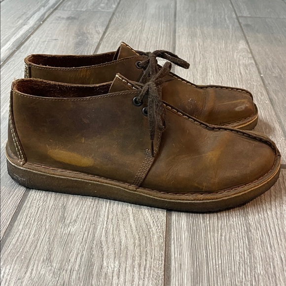 Men's Clark’s Brown Leather Shoes - Picture 2 of 6